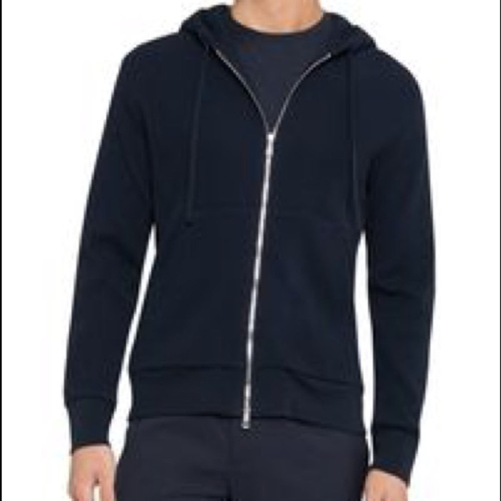 Theory Navy Zip-Up Hoodie